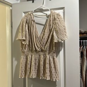 ✨ Shimmer Express Gold Glitter Blouse ✨